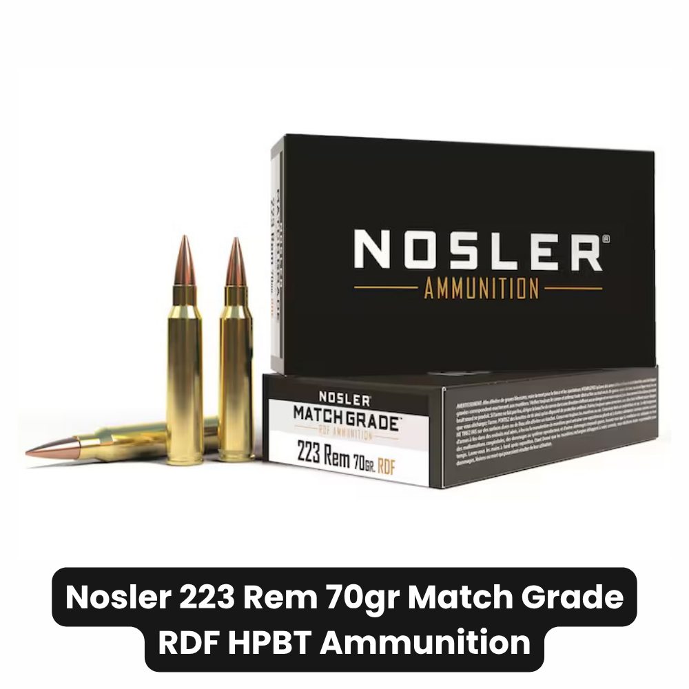 Nosler 223 Rem 70gr Match Grade RDF HPBT Ammunition - Raven Rocks