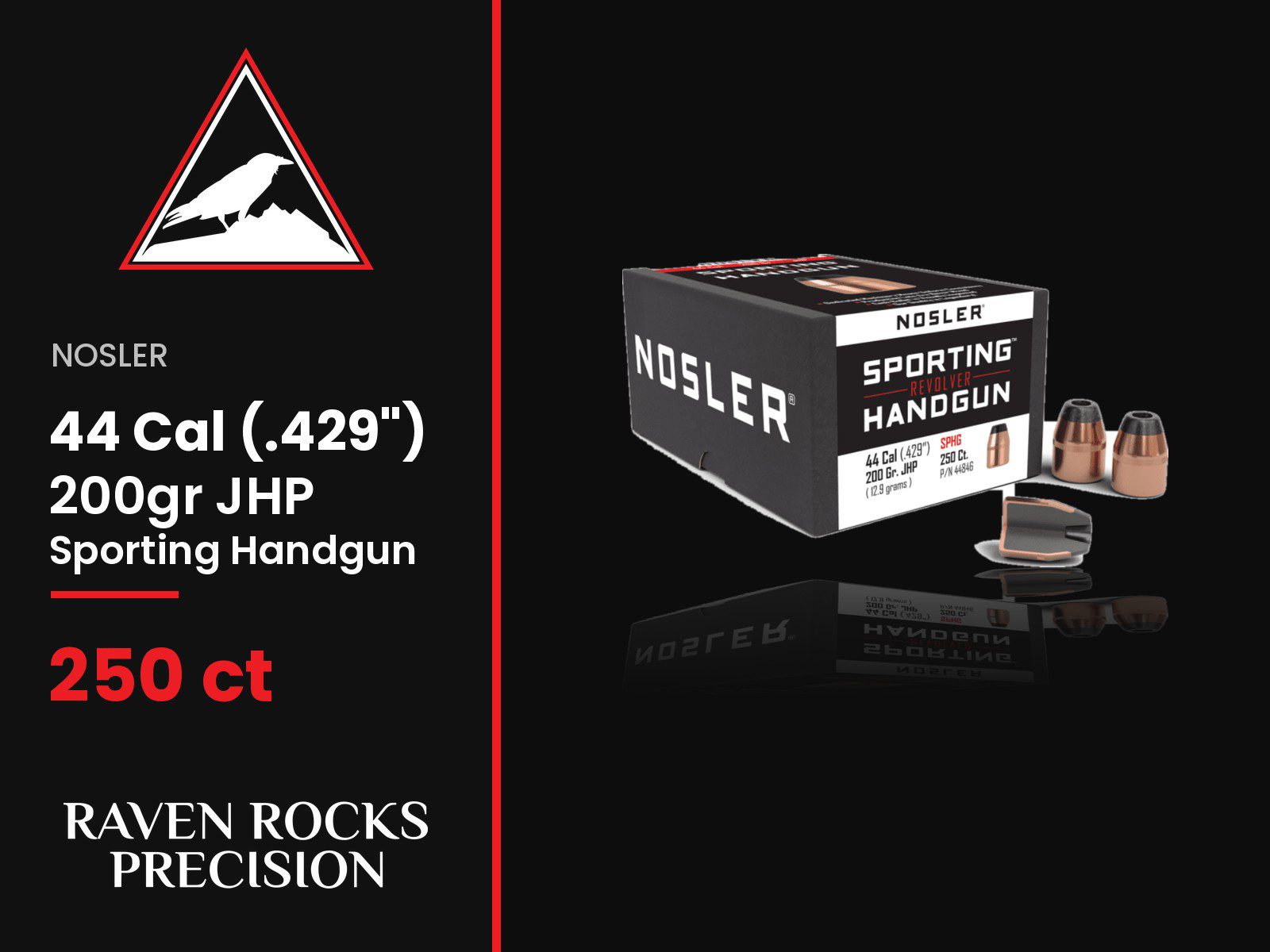 Nosler 44 Magnum (.429') 200gr JHP - 250ct-img-0