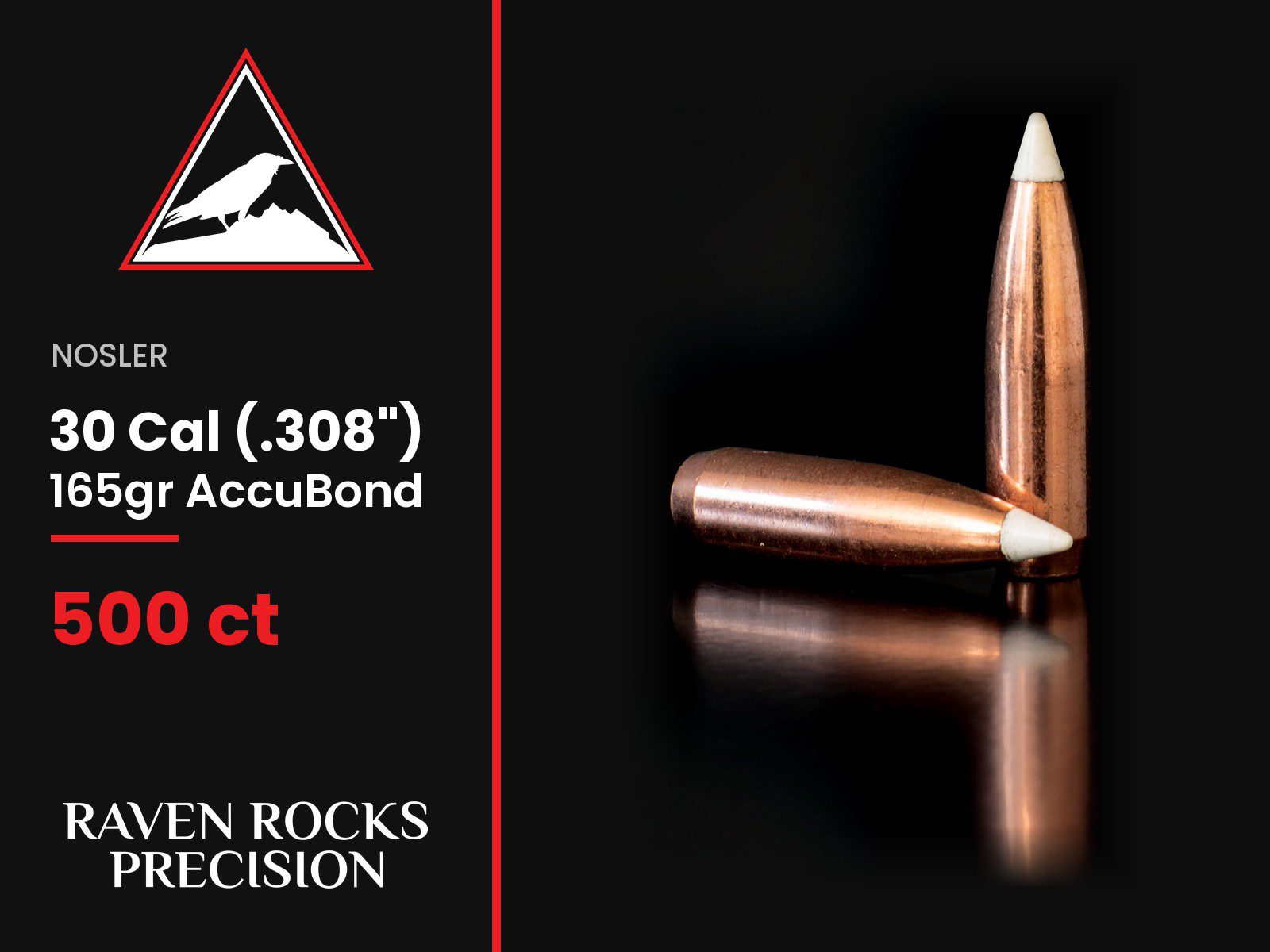 Nosler 30 Cal (.308") 165gr AccuBond - 500 ct-img-0