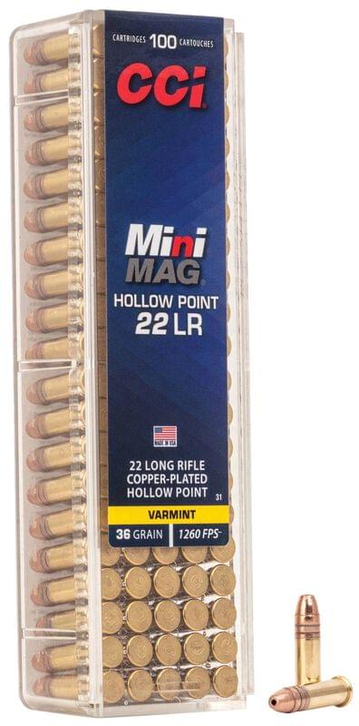 CCI Mini-Mag HP 22 LR 36 Grain (Varmint) - 100 rounds