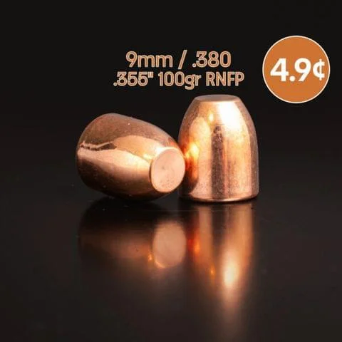 9mm bulk bullets, FMJ, JHP, Plated and Frangible Options | Raven